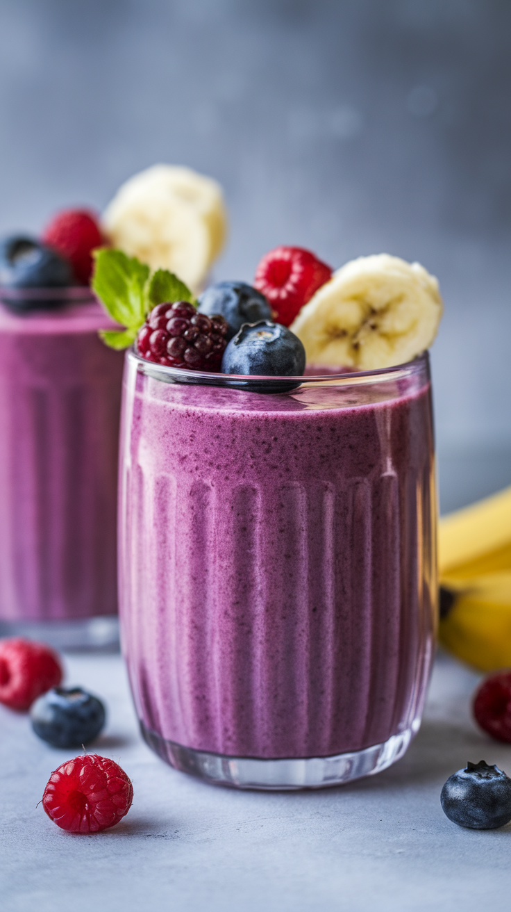 Easy Smoothie Recipe You Can Make Without Measuring Anything - banana berry smoothie