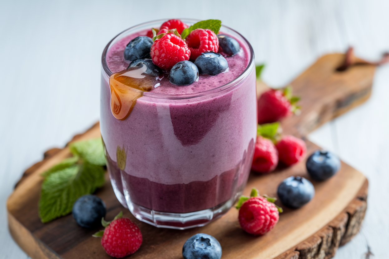 Energizing Smoothie for Slow Mornings That Need a Boost - smoothie in glass