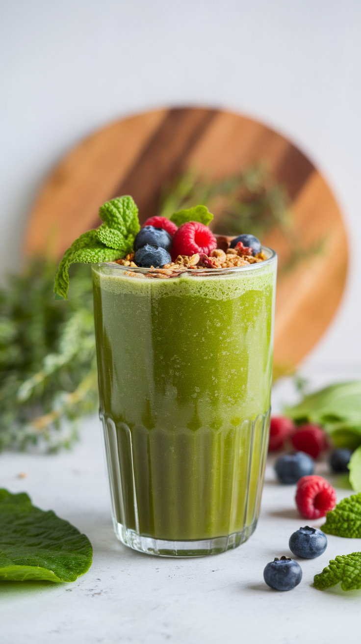 Flat Stomach Smoothie for When You Want To Feel a Bit Lighter - green smoothie jar