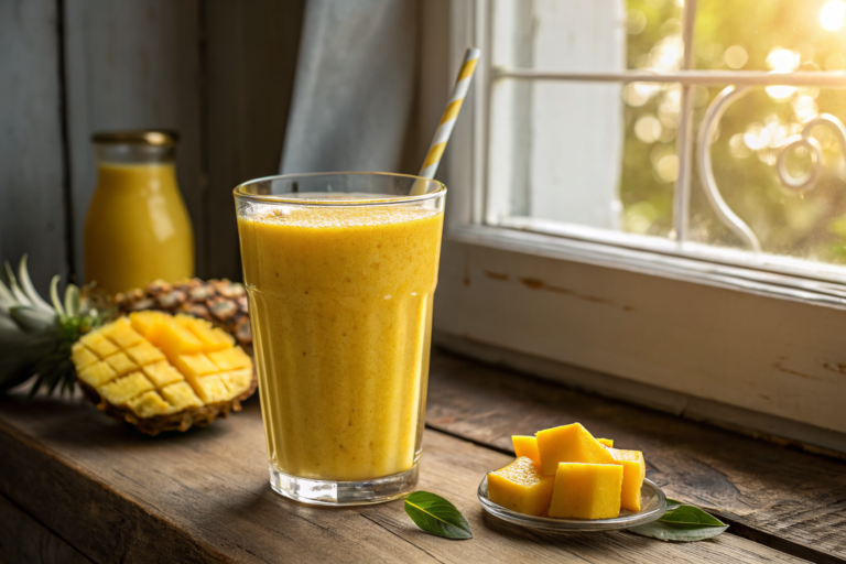 Frozen Mango Pineapple Smoothie Recipe That Tastes Like Pure Summer - mango pineapple smoothie