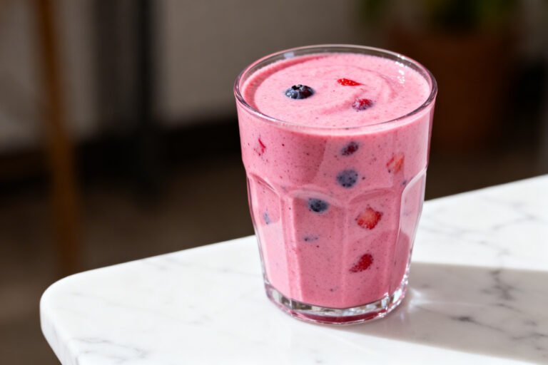 Fruit Smoothie for Mornings When You Want Something Cold and Easy - fruit smoothie glass