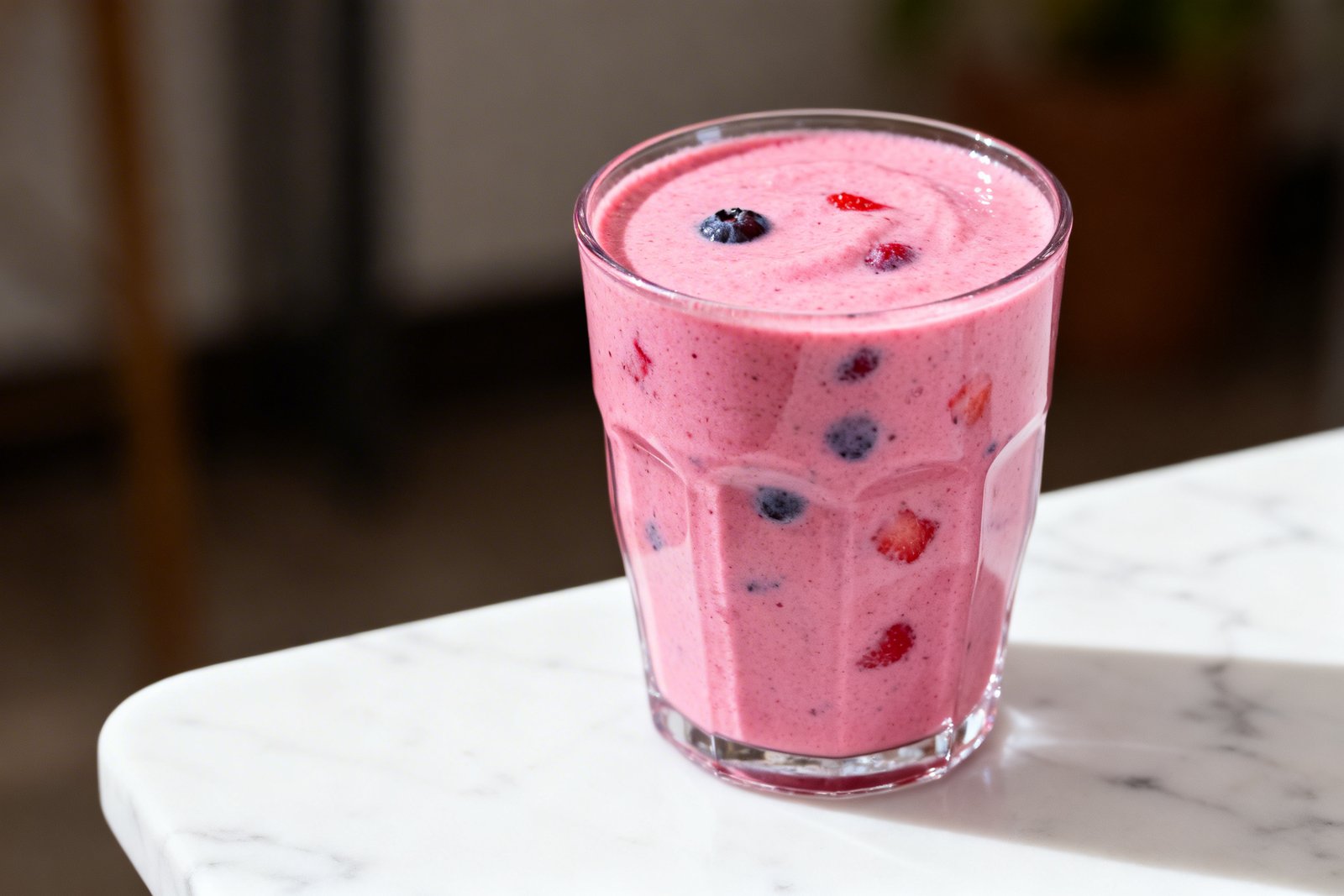 Fruit Smoothie for Mornings When You Want Something Cold and Easy - fruit smoothie glass