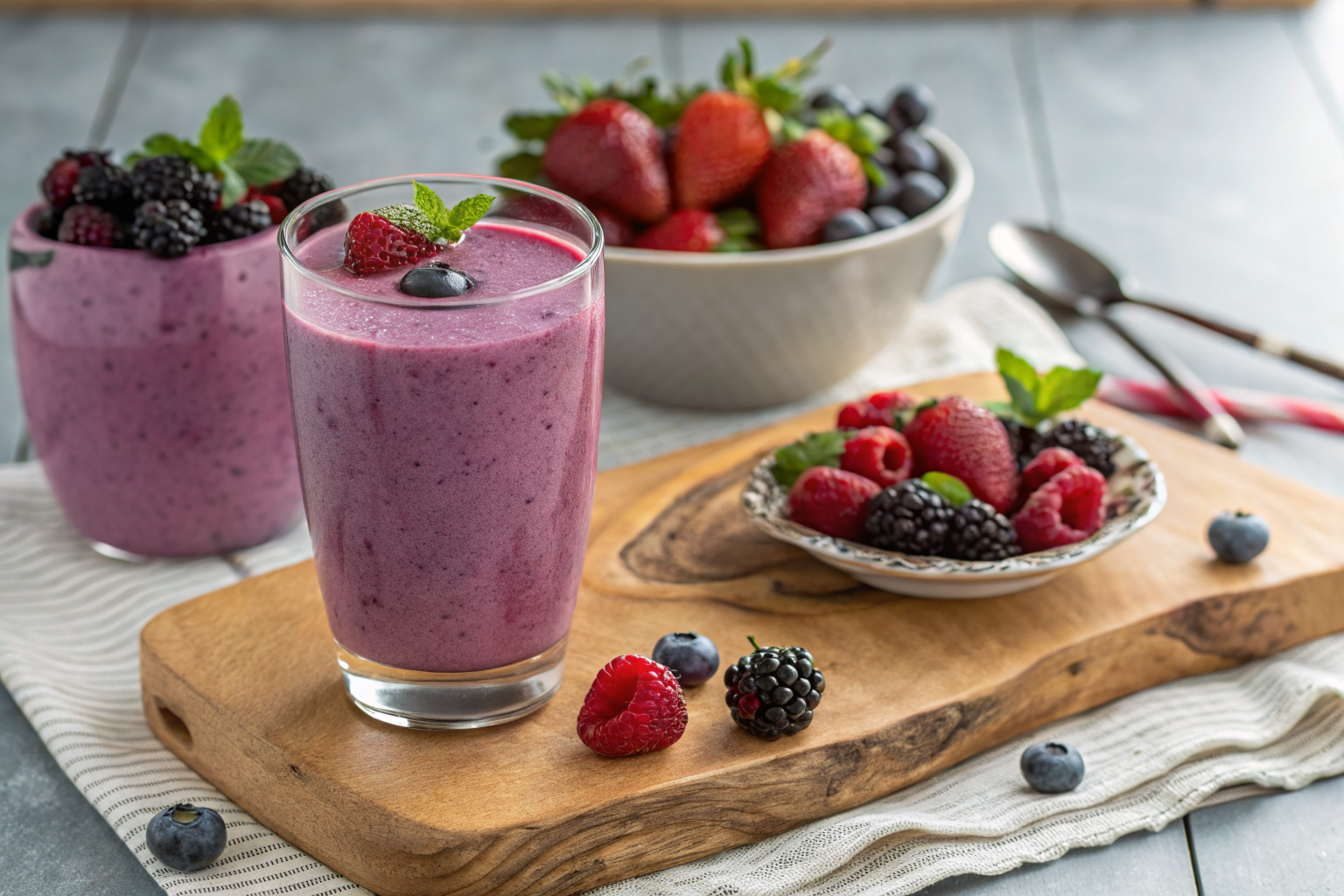Go To Smoothie Recipe That Just Always Works - berry smoothie glass