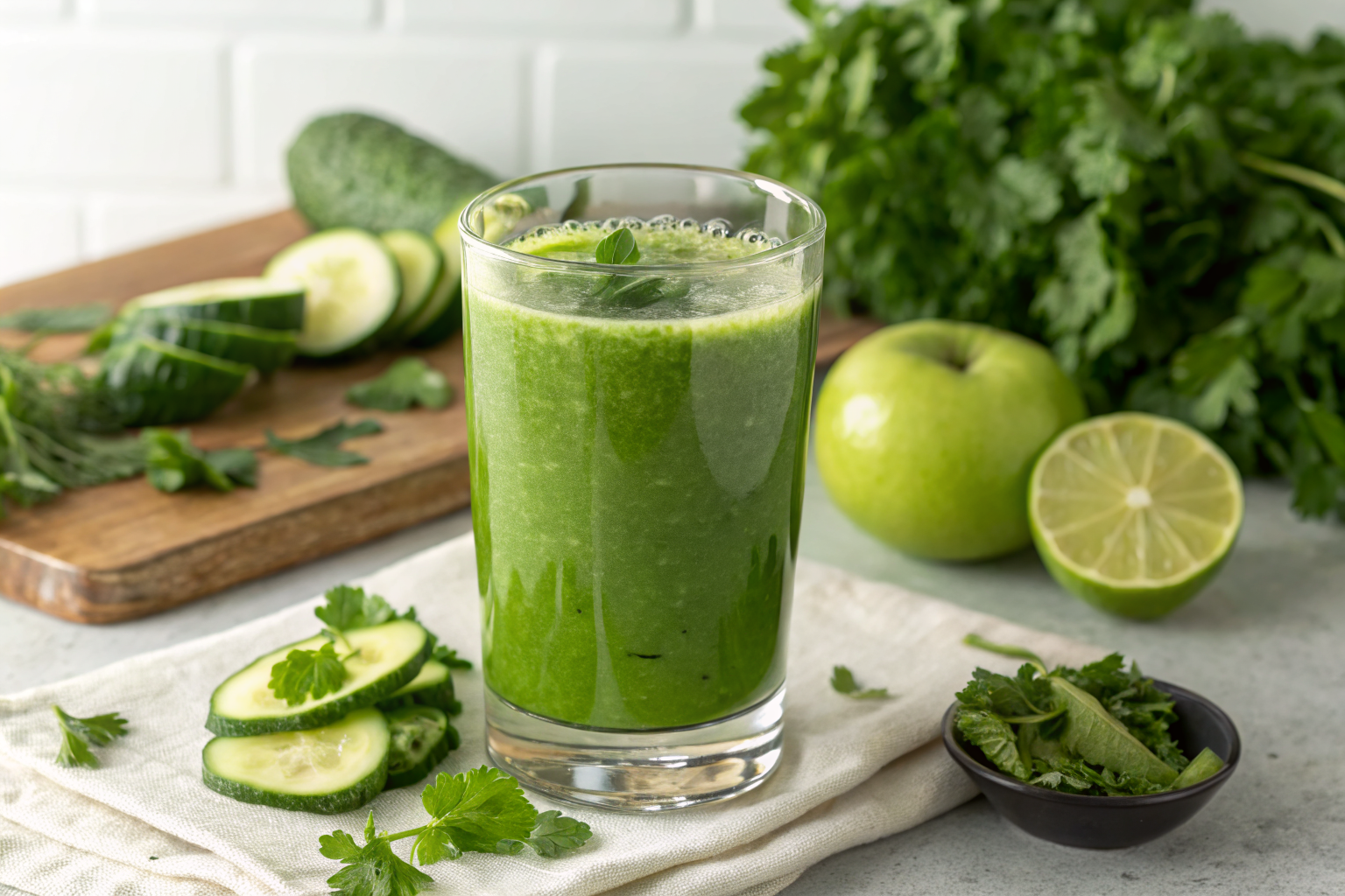 Green Juice for Digestion That’s Fresh, Crisp, and Easy to Love - green juice glass