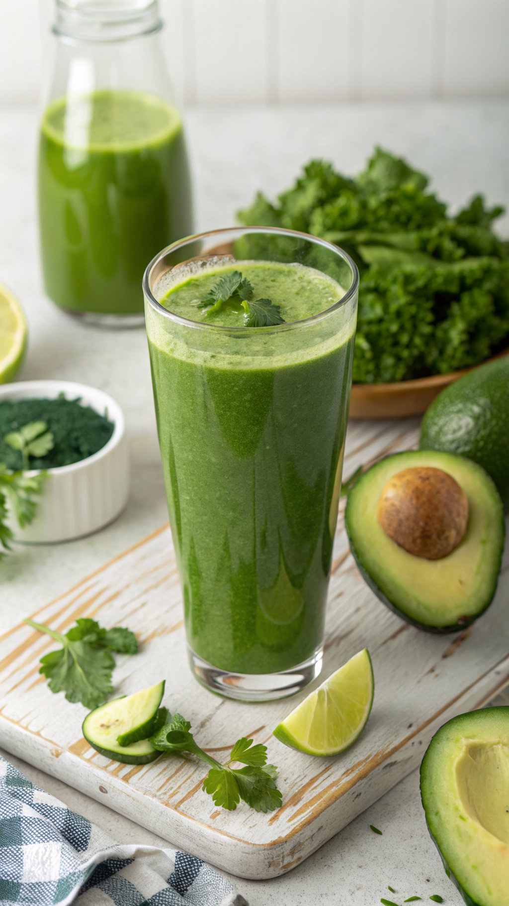 Green Juice with Cucumber and Lemon for the Freshest Reset - green juice glass