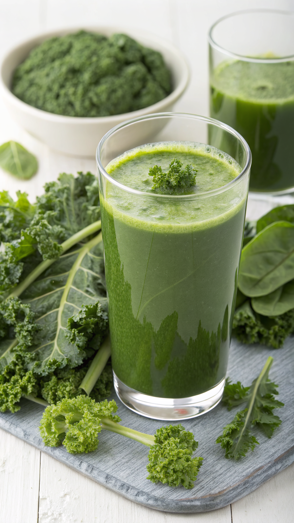 Green Juice with Spinach and Apple That Tastes Surprisingly Good - green juice pour