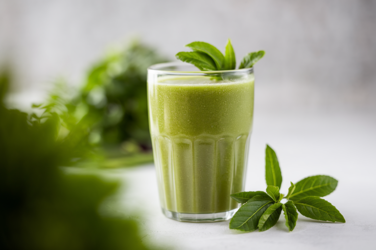Green Smoothie for Beginners Who Do Not Want It To Taste Too Green - green smoothie glass