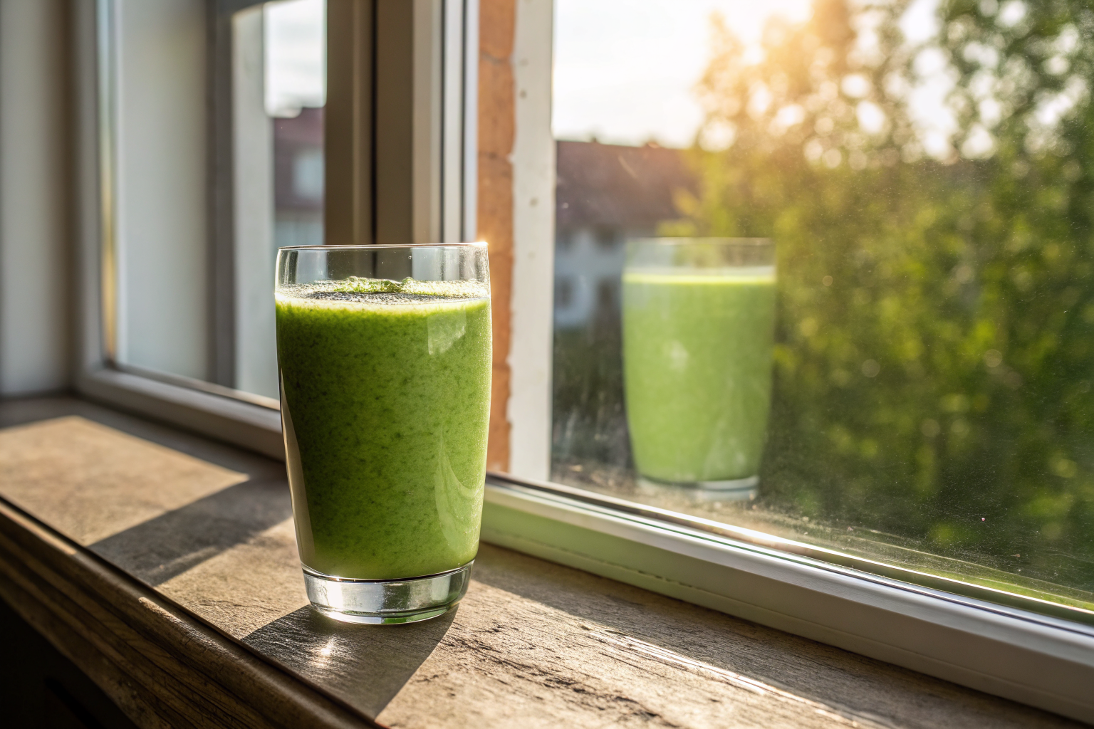 Green Smoothie for Beginners Who Usually Hate Green Smoothies - green smoothie glass