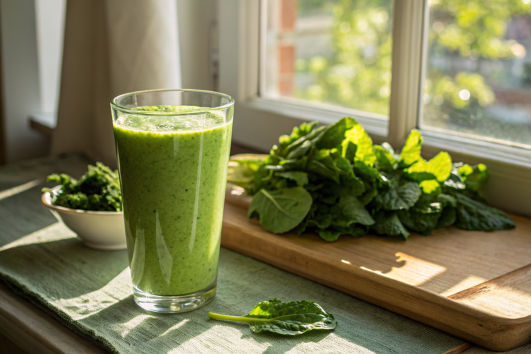 Green Smoothie for Bloating When You Need Something Light and Fresh - green smoothie glass