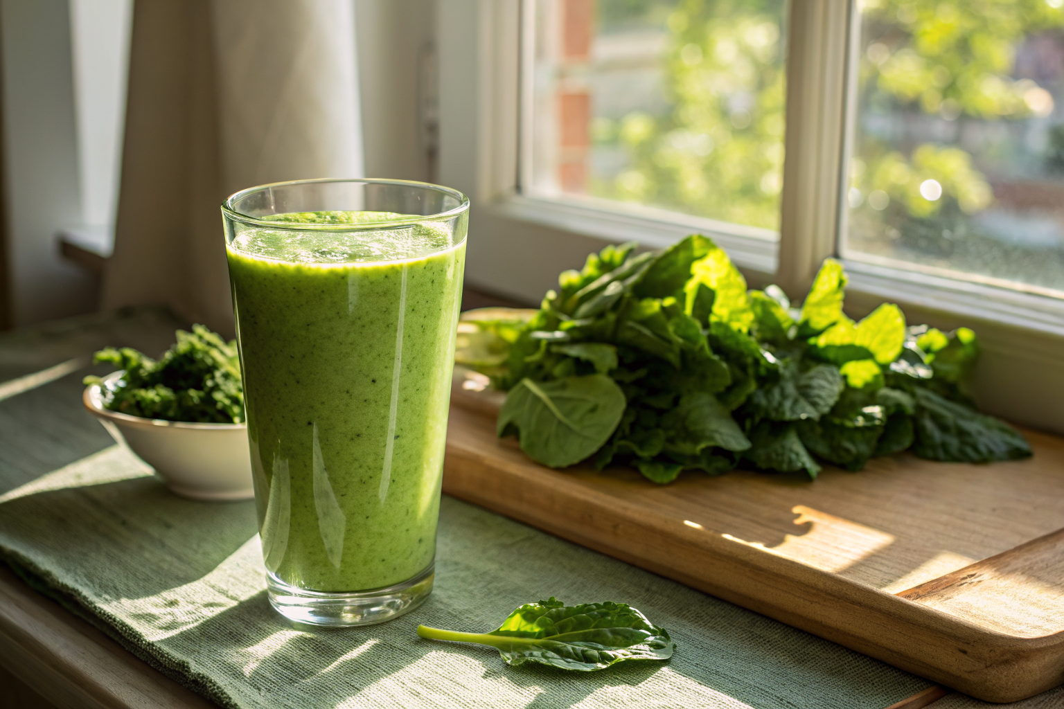 Green Smoothie for Bloating When You Need Something Light and Fresh - green smoothie glass