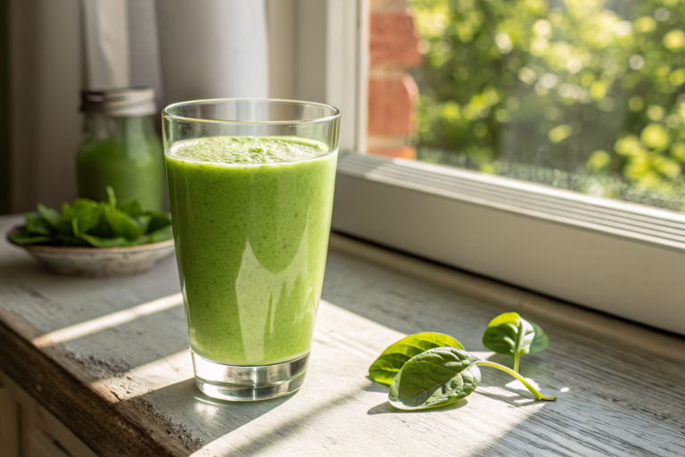 Green Smoothie for Digestion That’s Gentle, Easy, and Delicious - green smoothie glass