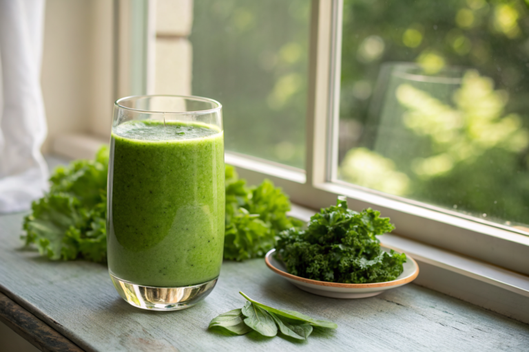 Green Smoothie That Doesn’t Taste Green and Still Feels Healthy - green smoothie glass