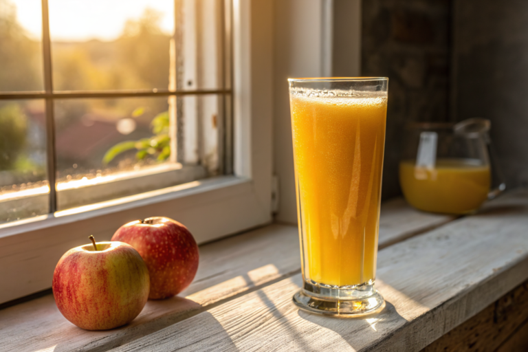 Healthy Apple Breakfast Juice That’s Simple but So Refreshing - apple breakfast juice glass