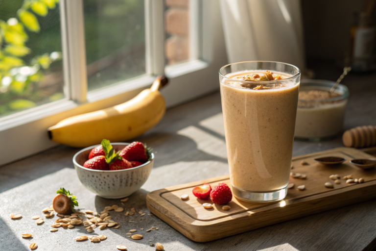 Healthy Banana Oat Breakfast Smoothie for Busy Mornings - banana oat smoothie