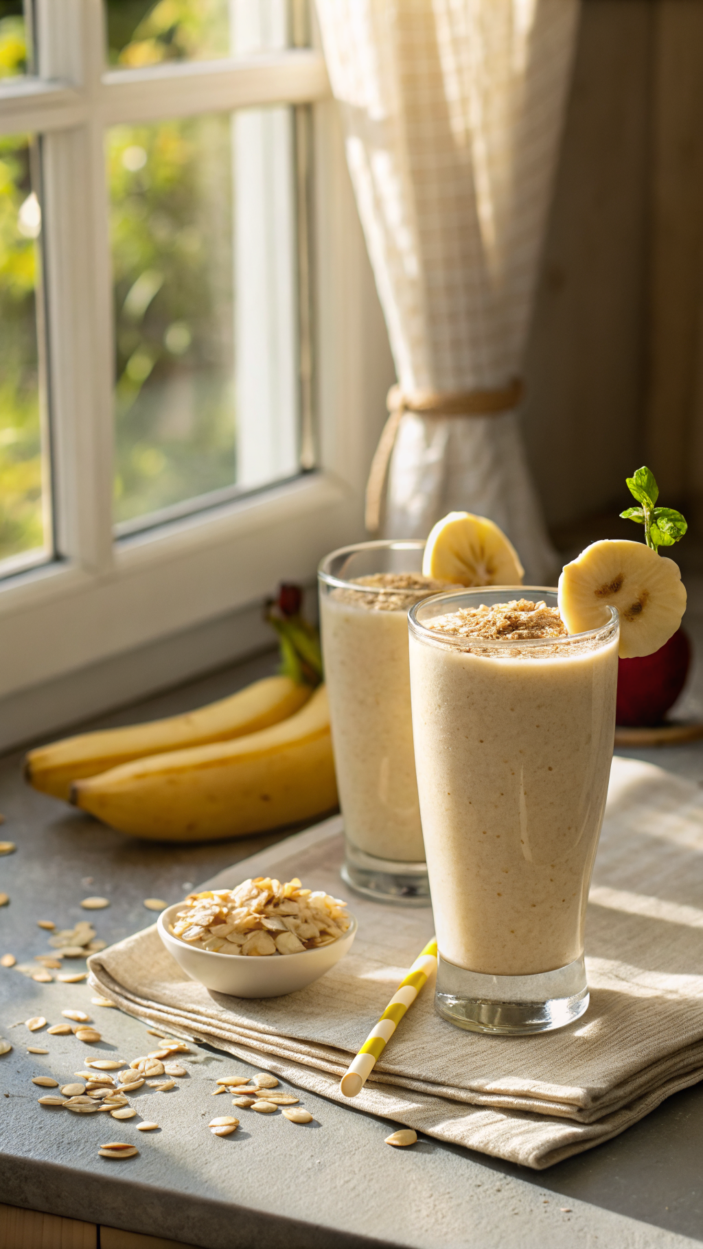 Healthy Banana Oat Breakfast Smoothie for Busy Mornings - banana oat smoothie