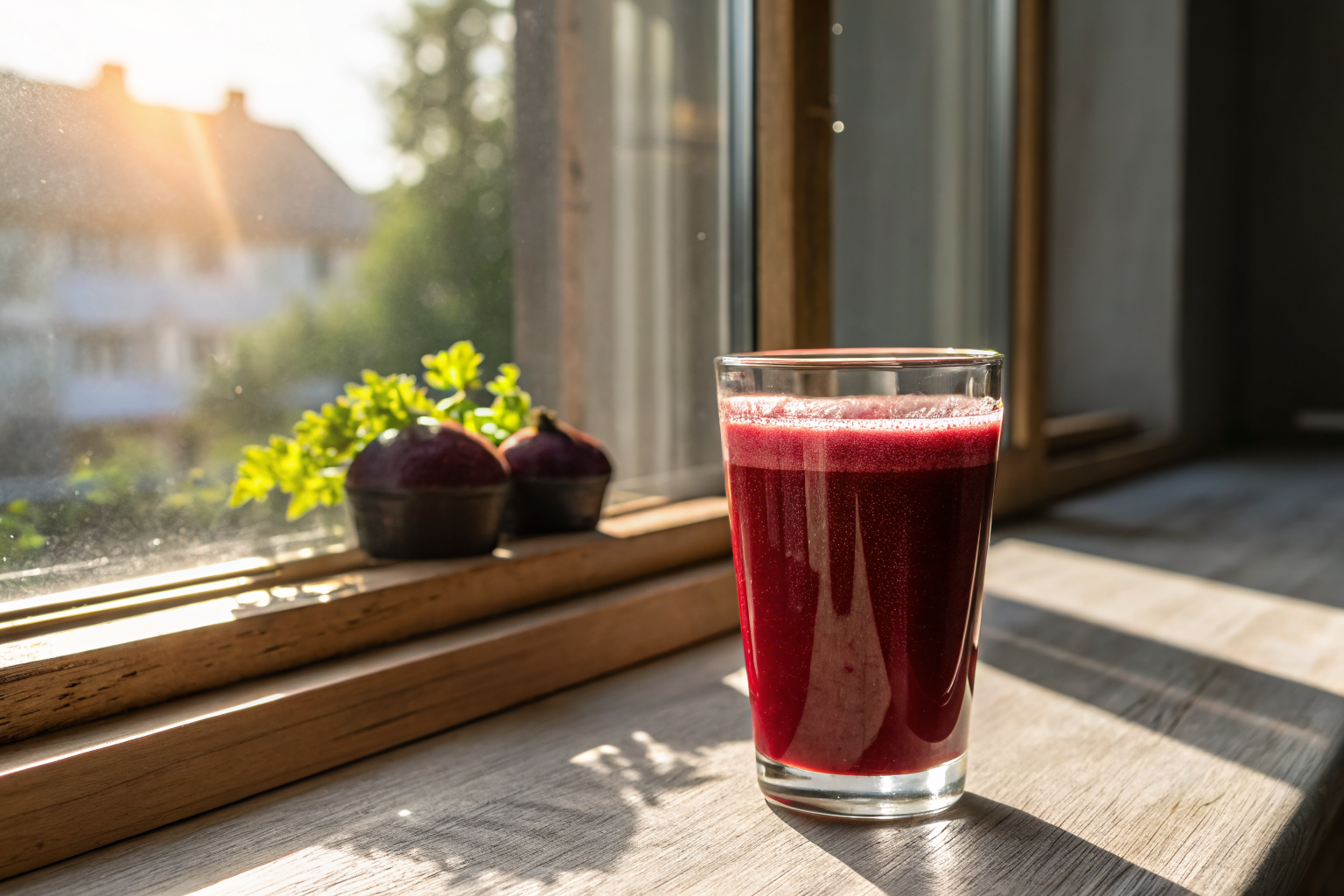 Healthy Beet Breakfast Juice That Feels Like a Real Reset - beet breakfast juice glass