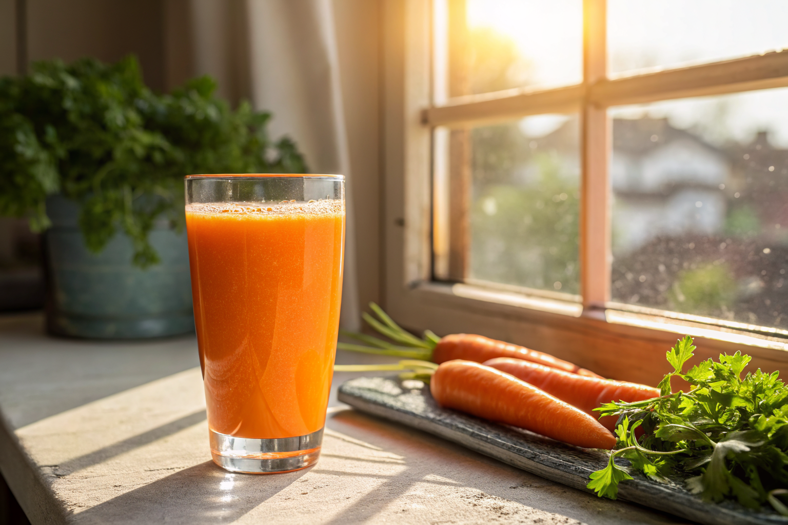 Healthy Carrot Orange Breakfast Juice for a Bright, Feel-Good Start - carrot orange juice glass