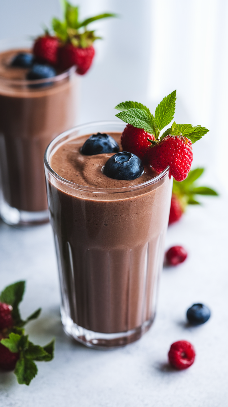 Healthy Dessert Smoothie That Hits the Spot Without Feeling Heavy - chocolate dessert smoothie