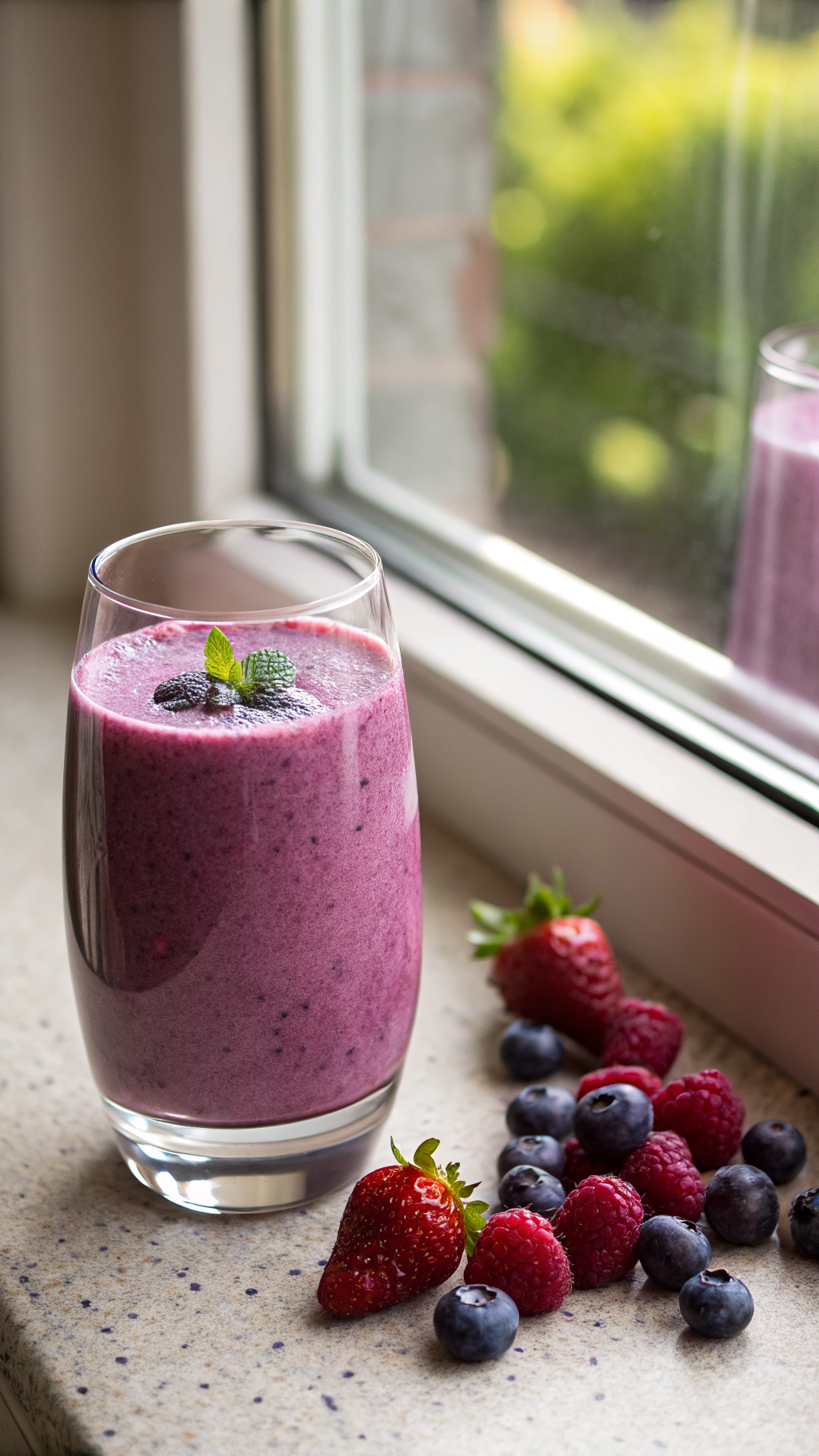Healthy Greek Yogurt Breakfast Smoothie for Protein and Creaminess - berry smoothie blender