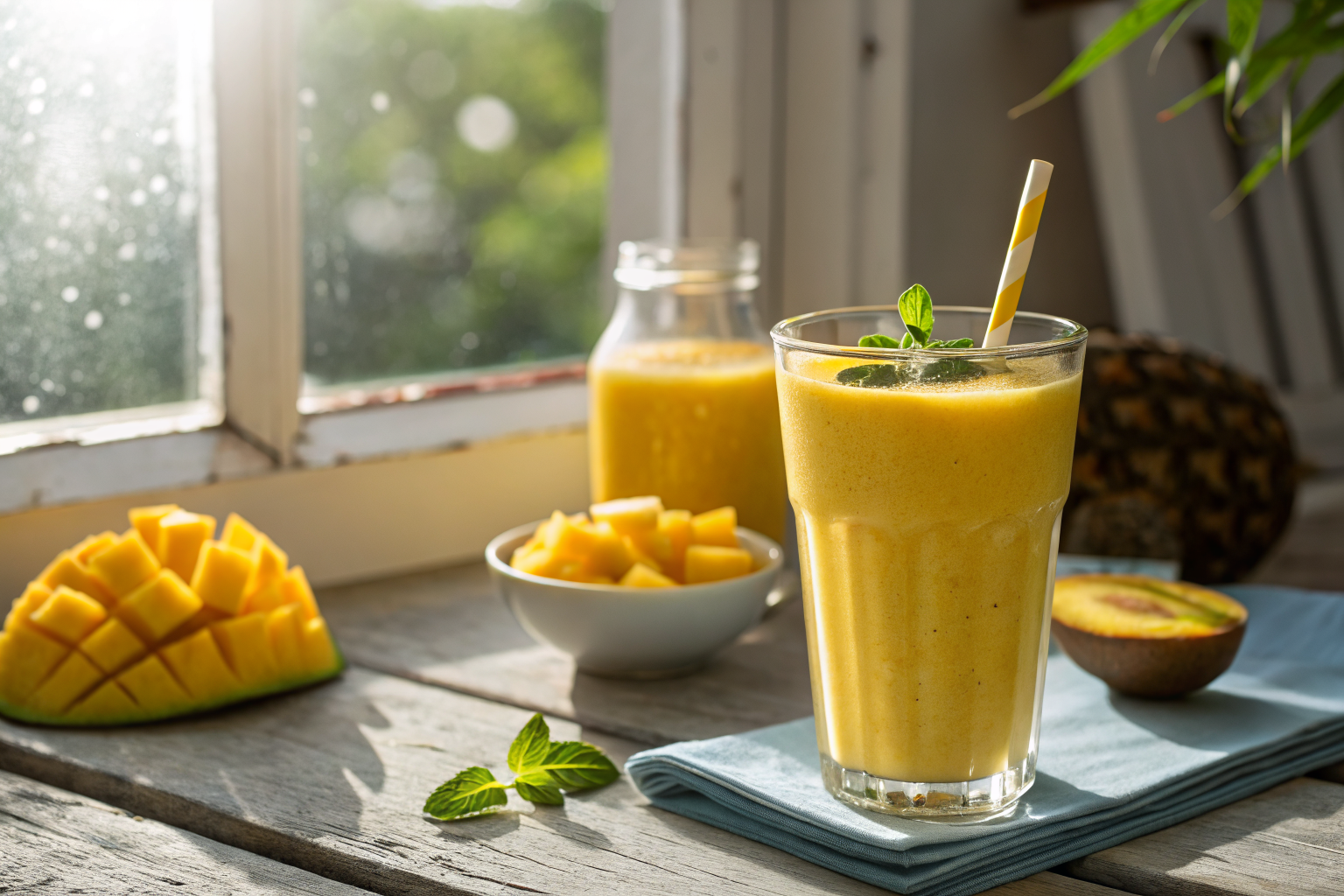 Healthy Mango Breakfast Smoothie for a Bright, Easy Morning - mango breakfast smoothie