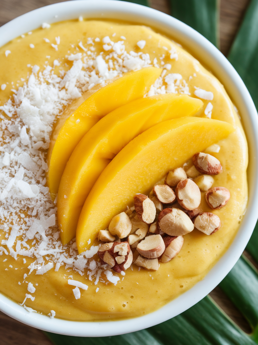 Healthy Mango Smoothie Bowl Ideas That Feel Bright and Summery - mango smoothie bowl