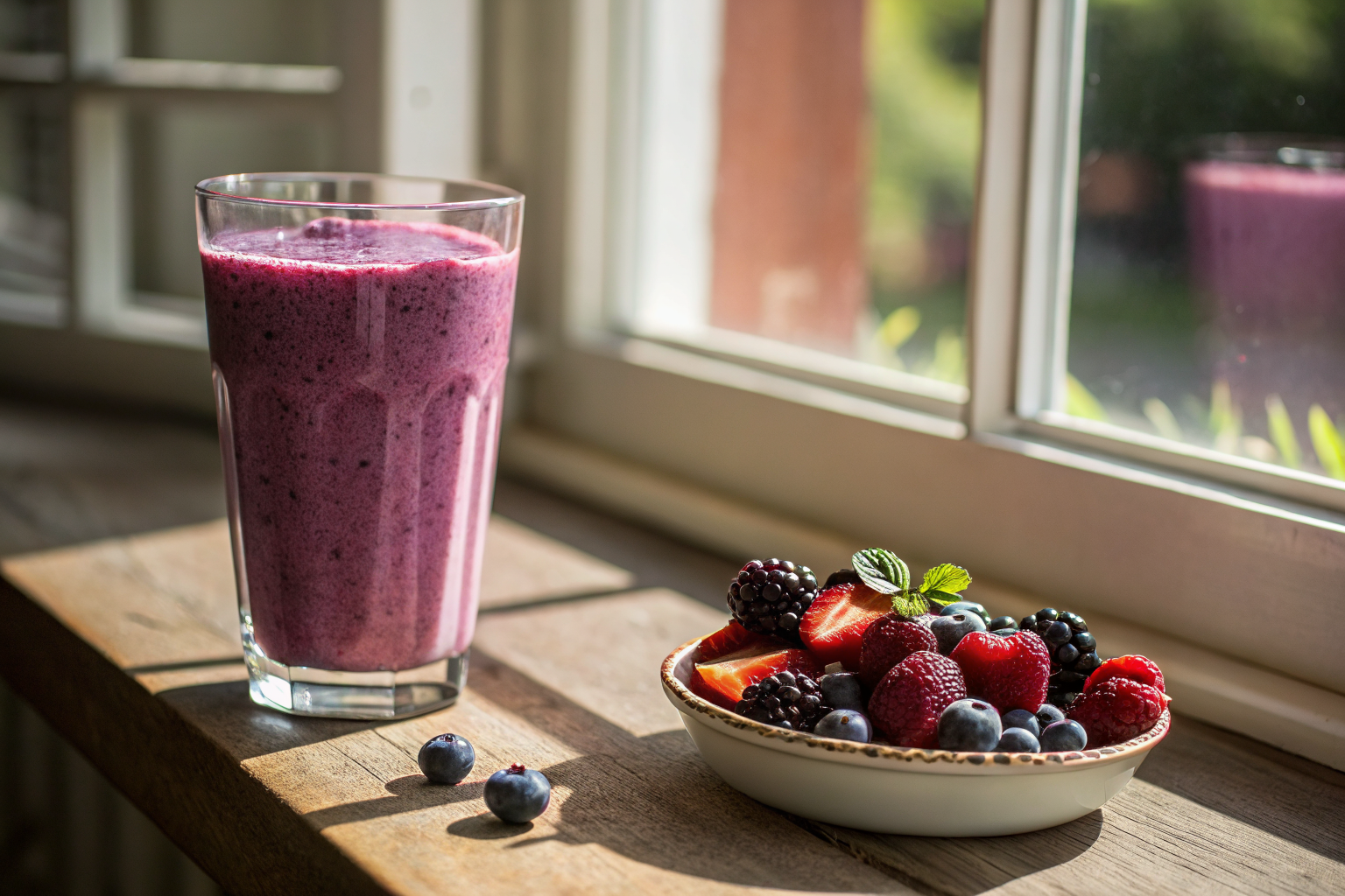 Healthy Mixed Berry Breakfast Smoothie for a Fresh, Easy Breakfast - mixed berry smoothie glass