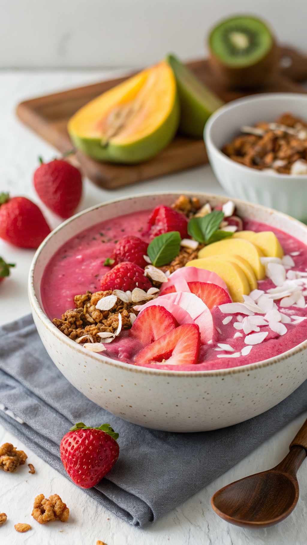 Healthy Smoothie Bowl That Looks as Good as It Tastes - smoothie bowl base swirl
