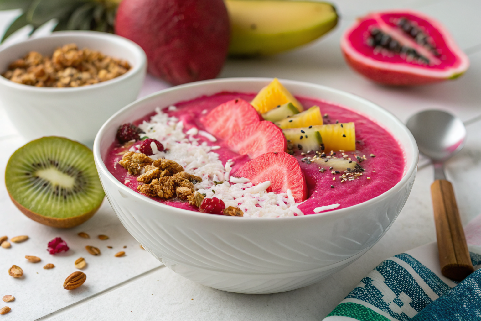 Healthy Smoothie Bowl That Looks as Good as It Tastes - smoothie bowl with toppings