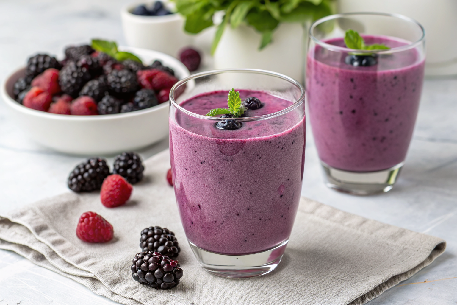 Healthy Smoothie Recipe That Feels Effortless to Make - berry smoothie glass