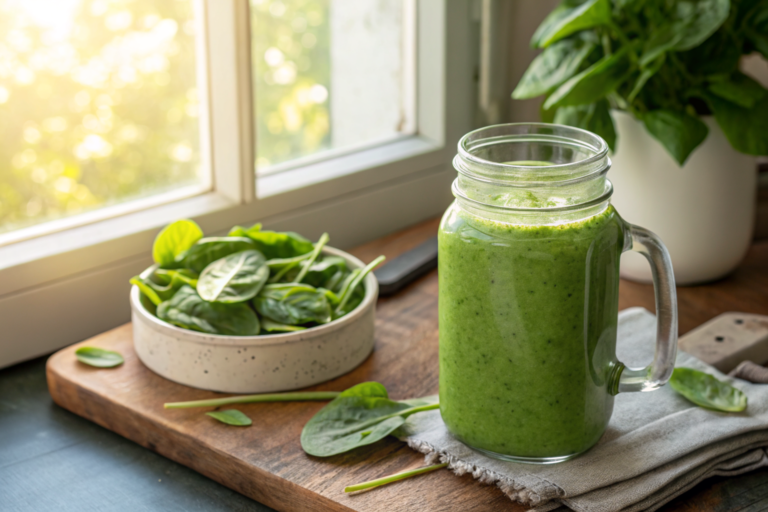 Healthy Spinach Breakfast Smoothie That Doesn’t Taste Too Green - spinach breakfast smoothie