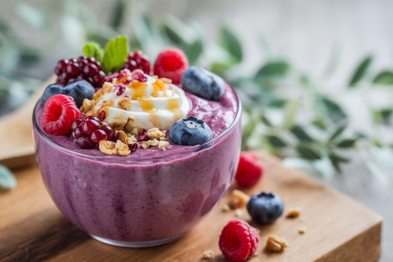 High Protein Berry Smoothie Bowl That Keeps You Full All Morning - berry smoothie bowl