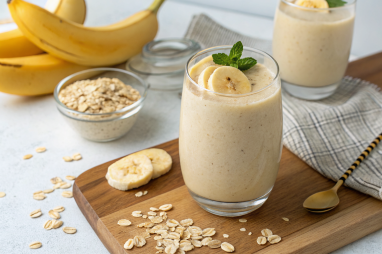 High-protein Smoothie For Gains Post Workout - banana oat smoothie