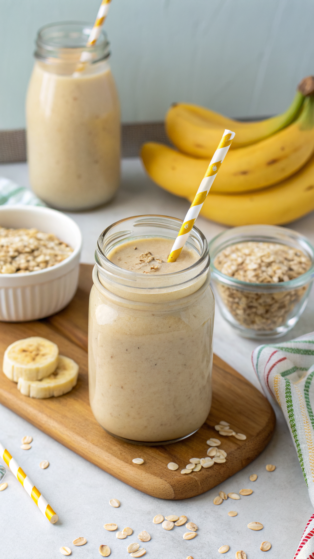 High-protein Smoothie For Gains Post Workout - banana oat smoothie