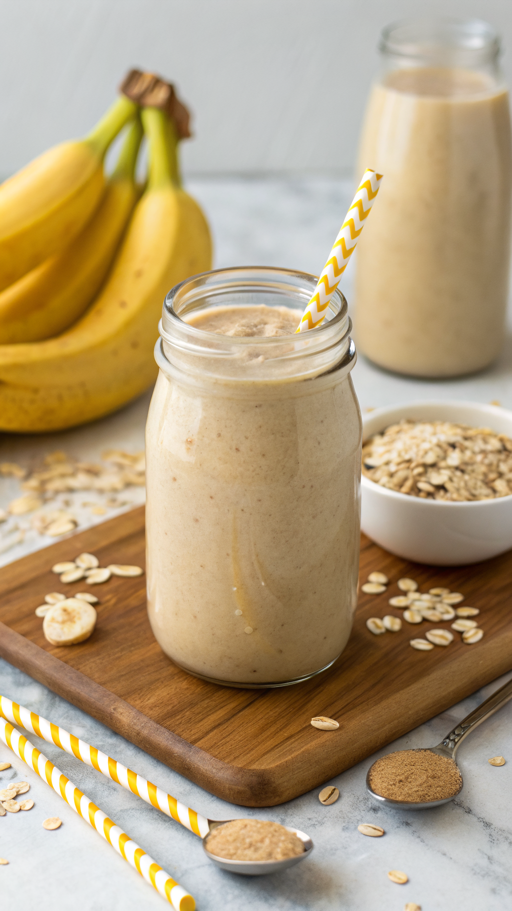 High-protein Smoothie For Gains Post Workout - banana oat smoothie