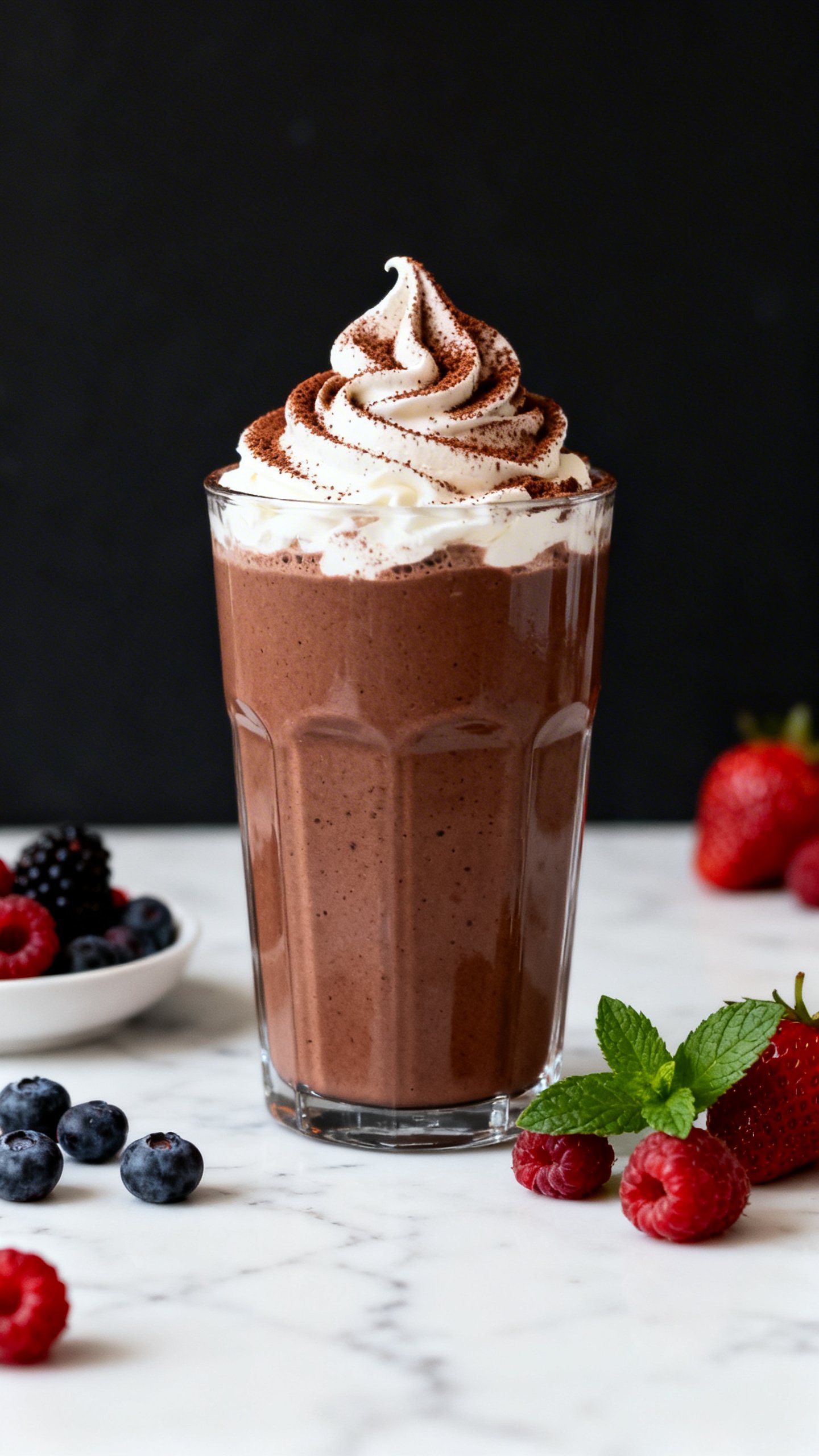 Indulgent Smoothie That Still Feels Lighter Than Dessert - chocolate smoothie close-up