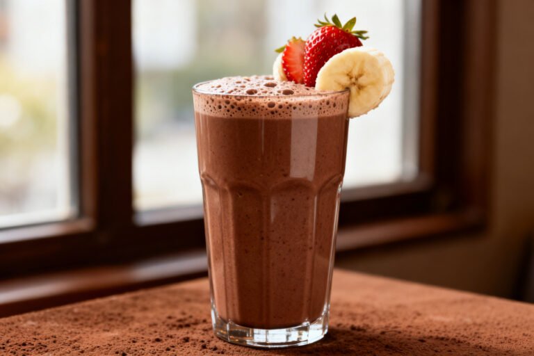 Indulgent Smoothie That Still Feels Lighter Than Dessert - chocolate smoothie glass
