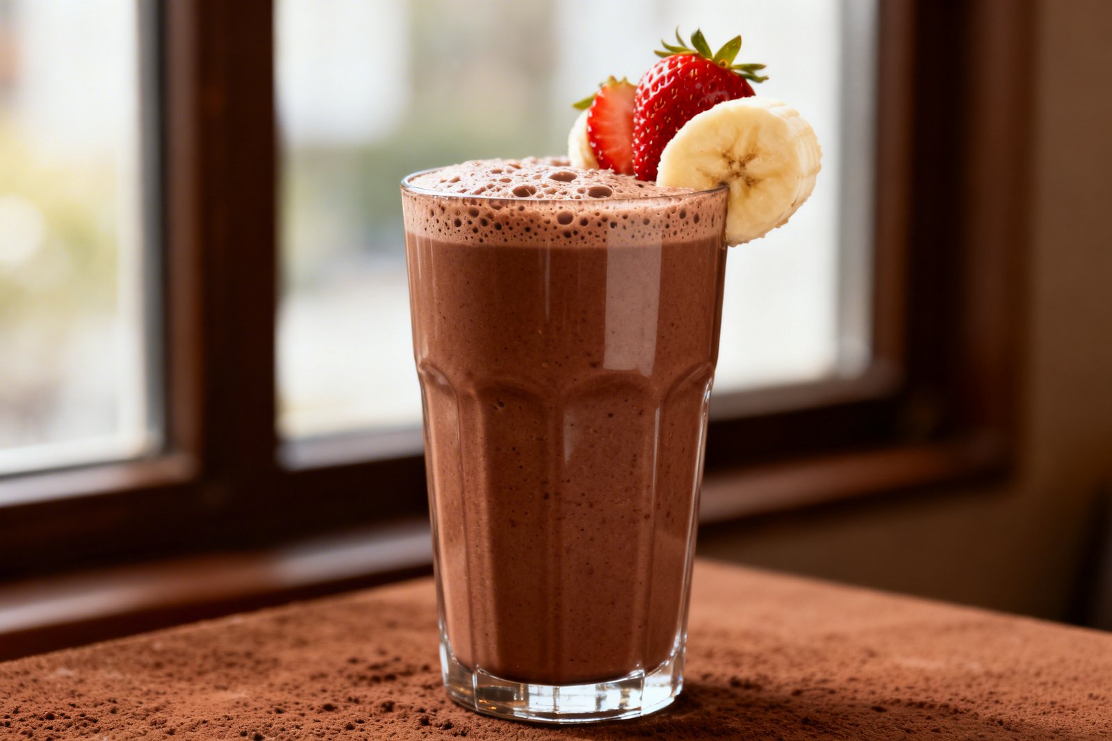 Indulgent Smoothie That Still Feels Lighter Than Dessert - chocolate smoothie glass
