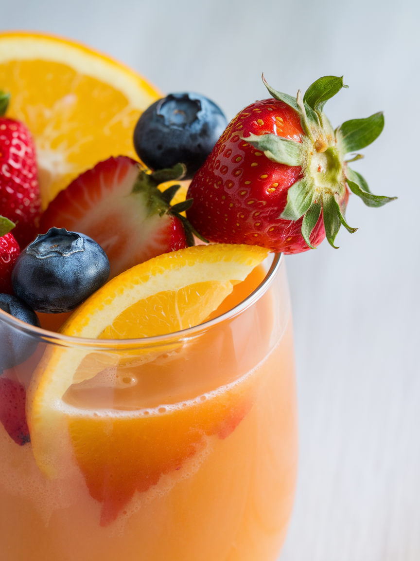 Juice Recipe Without Added Sugar That Still Tastes Delicious - juice glass with fruit