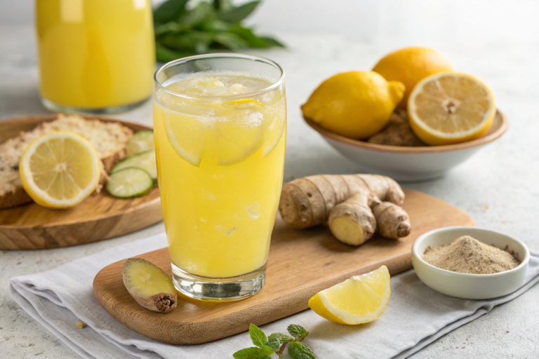 Lemon Ginger Juice Recipe for a Sharp, Zingy Wellness Boost - lemon ginger juice glass