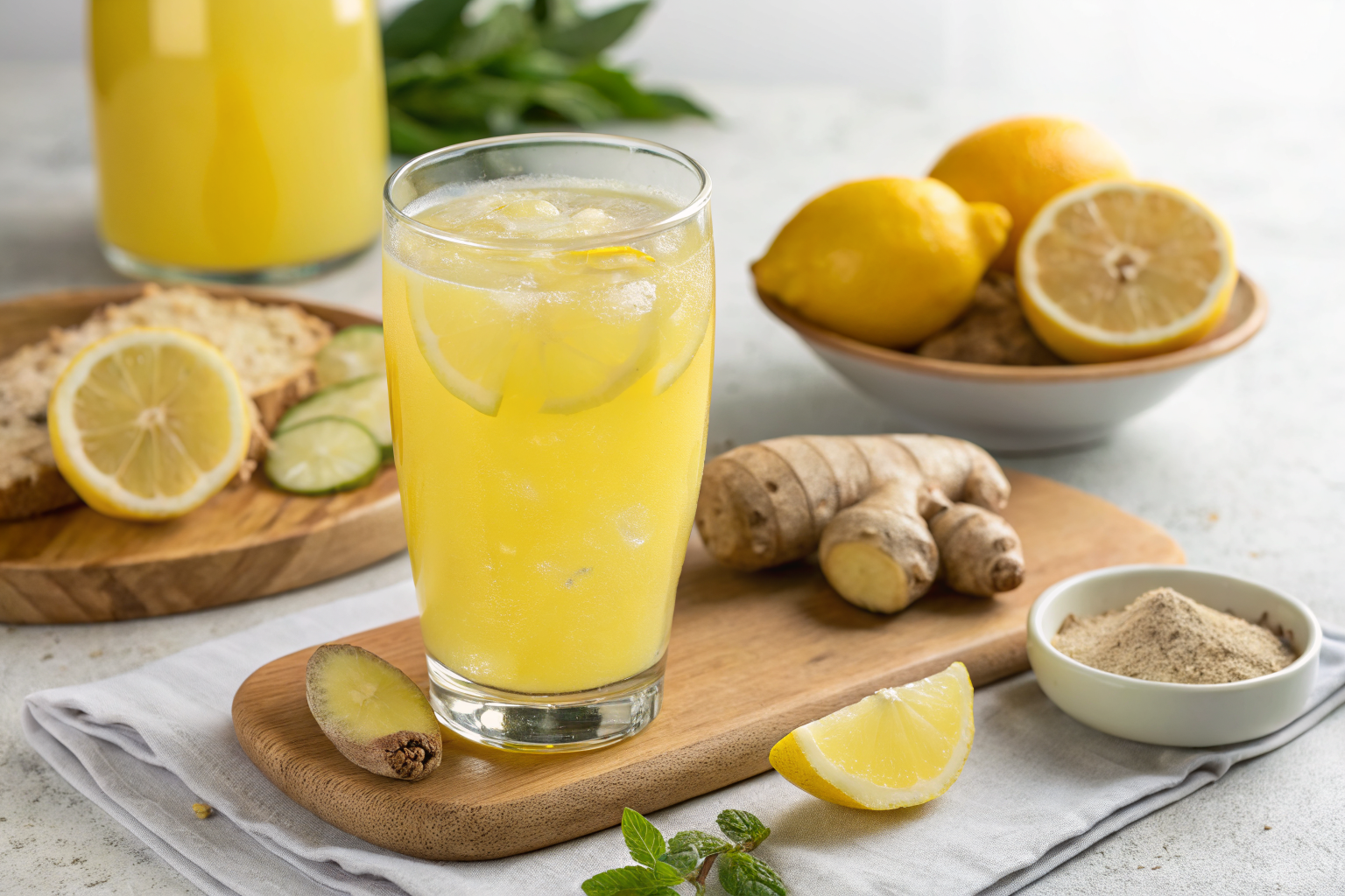 Lemon Ginger Juice Recipe for a Sharp, Zingy Wellness Boost - lemon ginger juice glass