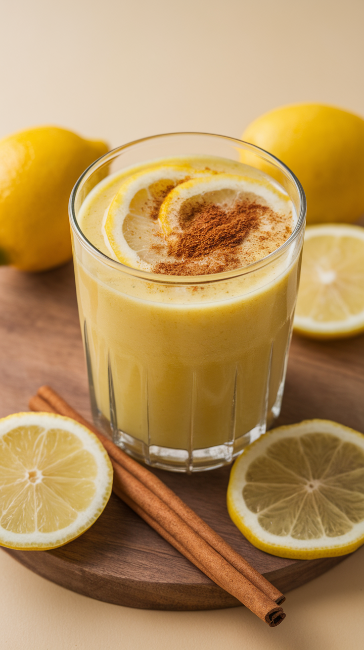 Lemon Smoothie That Feels Light and Surprisingly Smooth - lemon smoothie glass