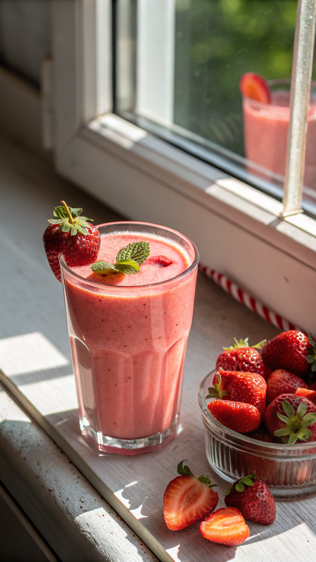 Low Sugar Strawberry Smoothie Recipe That Still Tastes Sweet - strawberry smoothie in blender