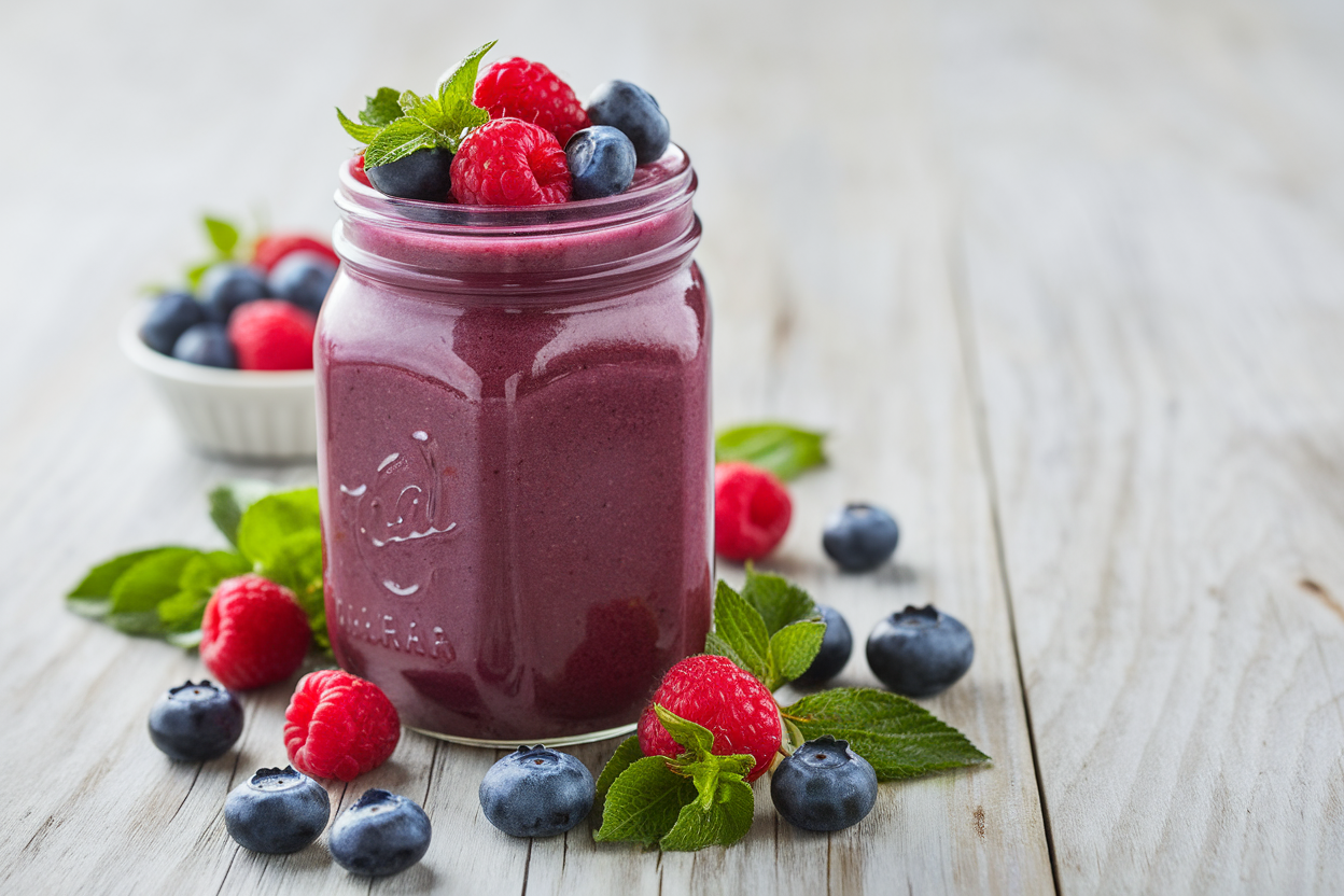 Make Ahead Smoothie for a Less Chaotic Morning Routine - smoothie jar breakfast