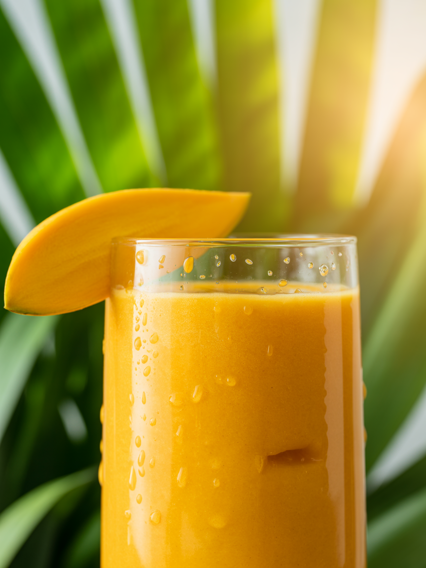 Mango Coconut Water Smoothie for Hot Days and Summer Mornings - mango smoothie blender