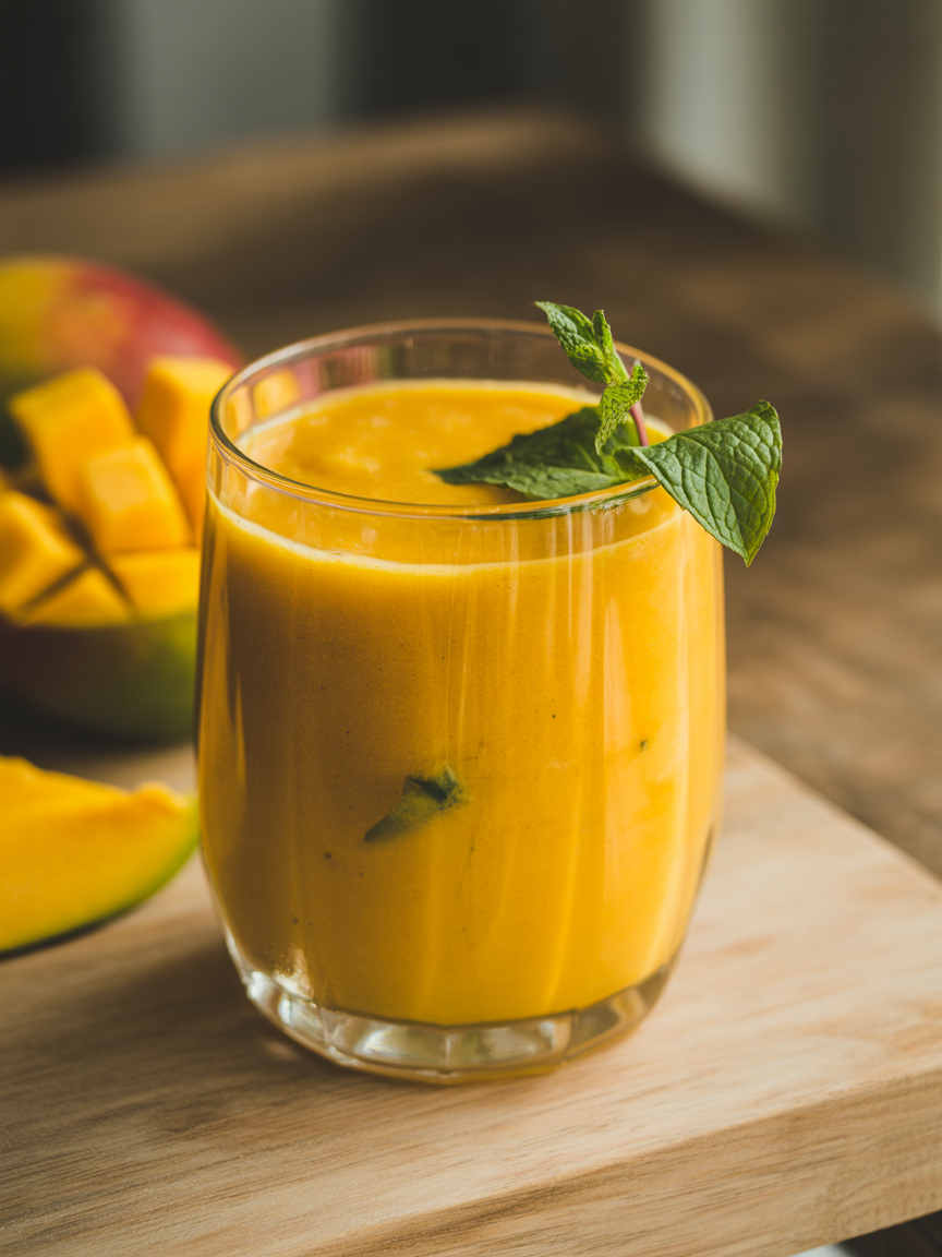 Mango Coconut Water Smoothie for Hot Days and Summer Mornings - mango smoothie ingredients