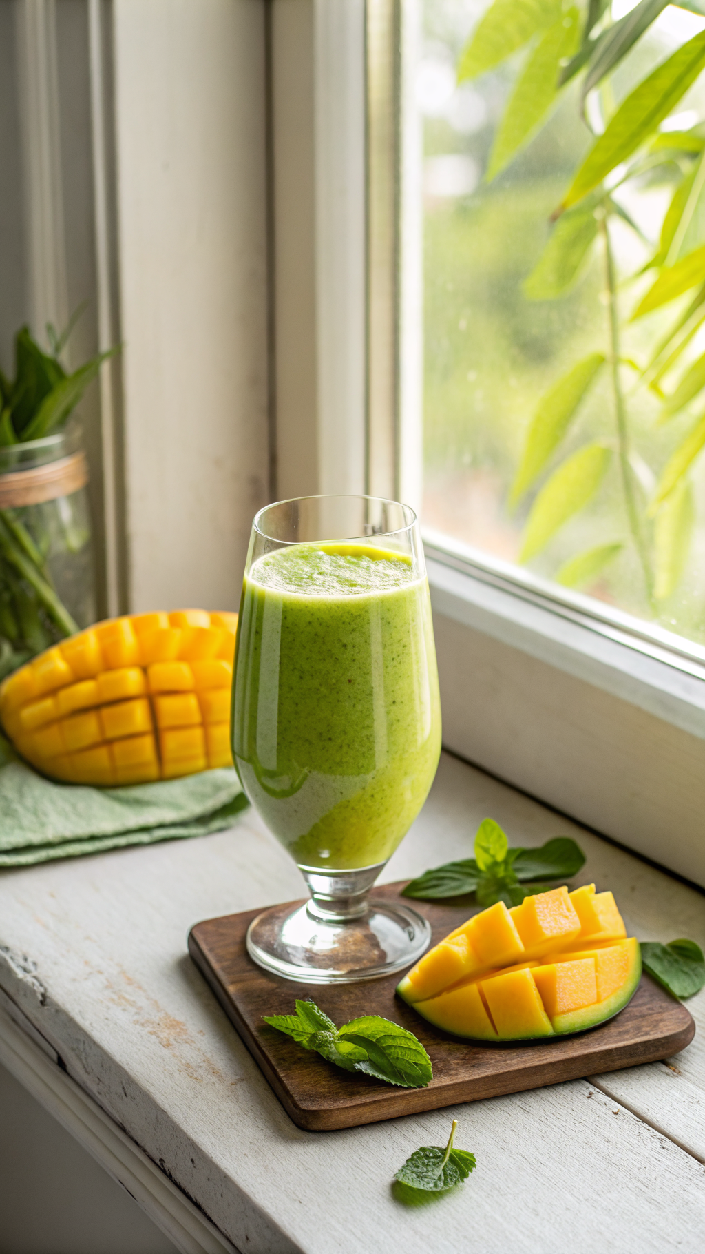 Mango Green Smoothie Recipe for People Who Don’t Love Greens - mango green smoothie
