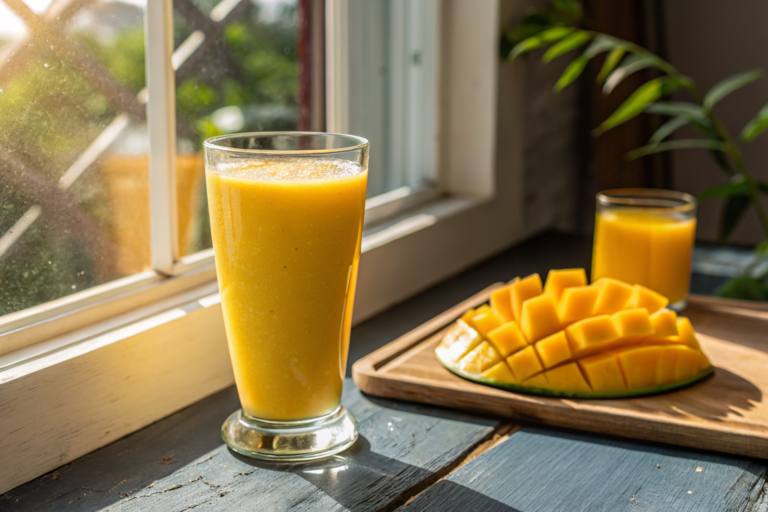 Mango Smoothie Recipe That Tastes Like Sunshine - mango smoothie glass