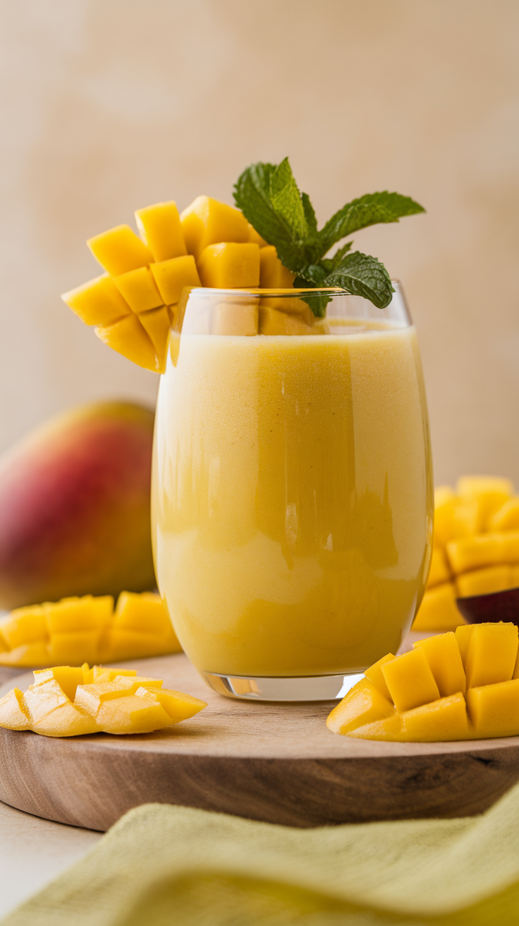 Mango Smoothie That Tastes Like Summer in the Best Way - mango smoothie close-up