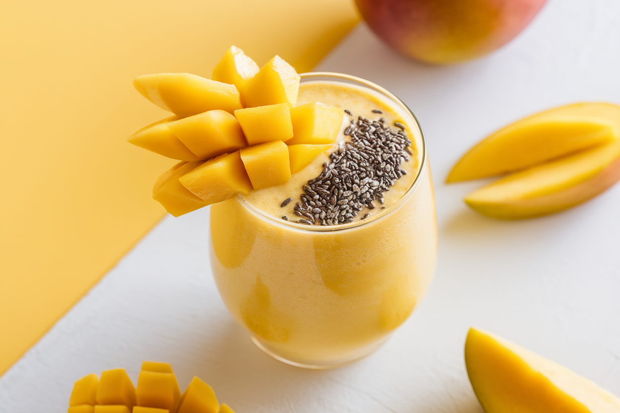 Mango Smoothie That Tastes Like Summer in the Best Way - mango smoothie glass
