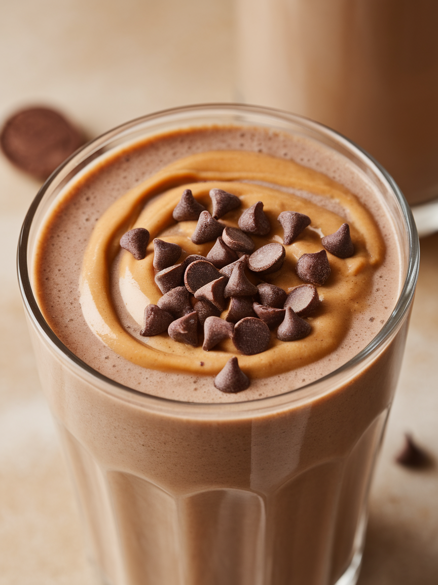 Mocha Peanut Butter Smoothie That Tastes Like a Coffee Dessert - mocha peanut butter smoothie